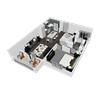 1 bedroom 1 bathroom floorplan